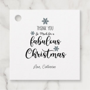 Thank you for a fabulous christmas favor tags