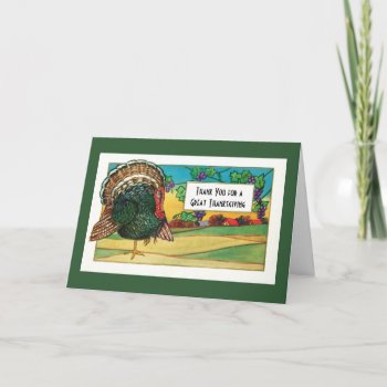 Thank You For A Great Thanksgiving Day Holiday Card by GoodThingsByGorge at Zazzle