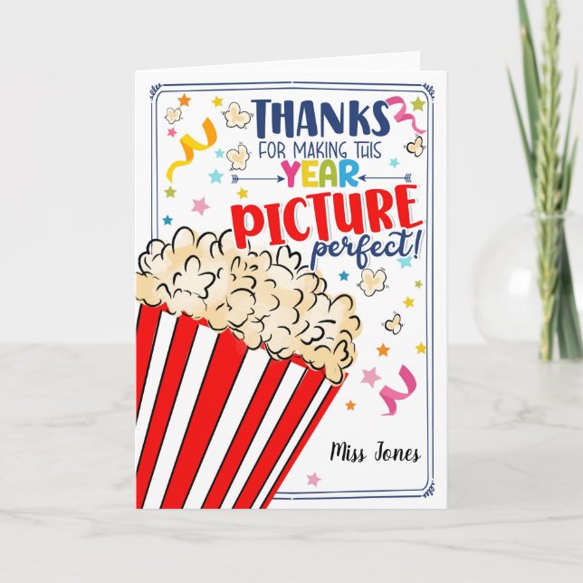 Thank you for a picture perfect year teacher gift card (Front)