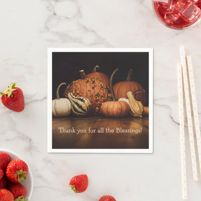 Thank You For All The Blessings | Fall Harvest Napkins (Insitu)