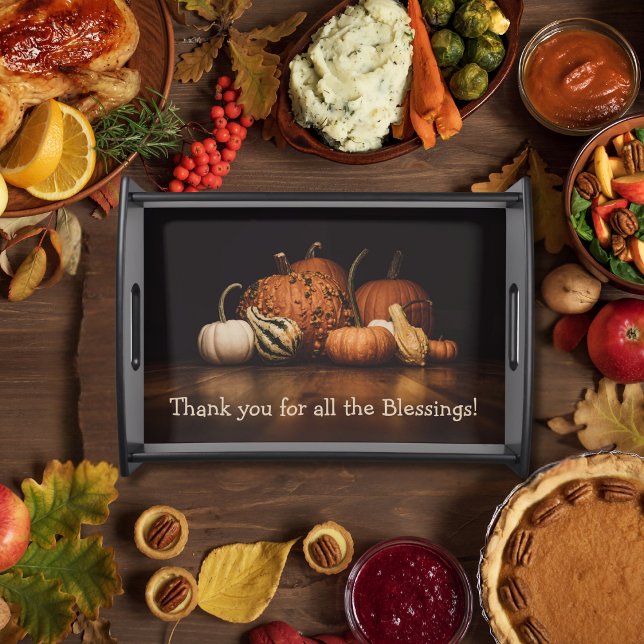 Thank You For All The Blessings | Fall Harvest Serving Tray (Creator Uploaded)
