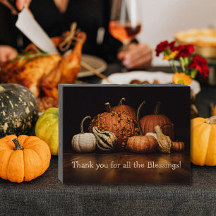 Thank You For All The Blessings Fall Harvest Wooden Box Sign
