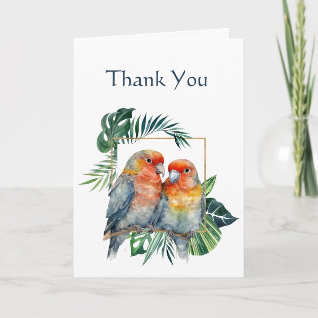 Thank You for all you did for us - Parrot Couple (Front)