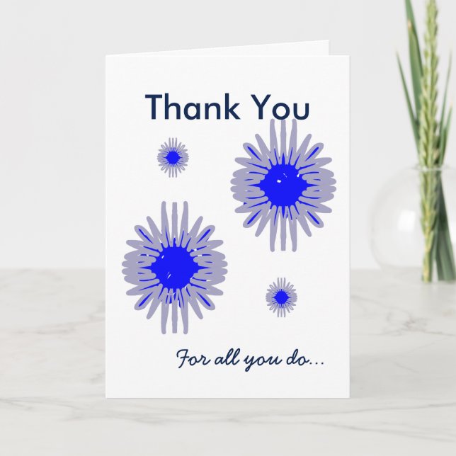 Thank you for all you do flowers add your message card (Front)