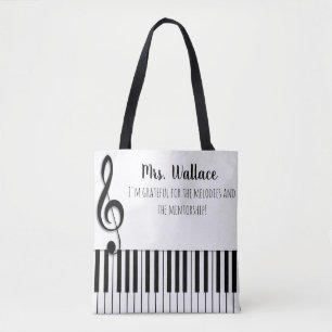 Thank you for all you do music piano teacher tote bag