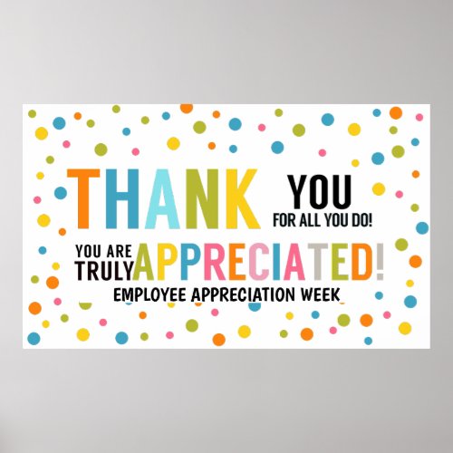 Thank you for all you do staff and teacher  Banner Poster