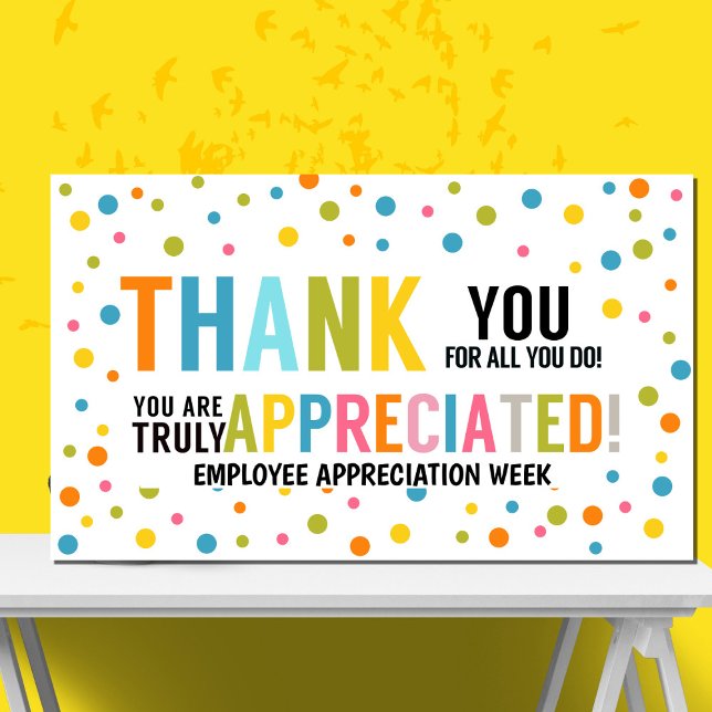Thank you for all you do staff and teacher  Banner Poster (Creator Uploaded)