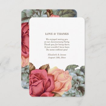 Thank You For Attending Anniversary Party Cards by YourWeddingDay at Zazzle