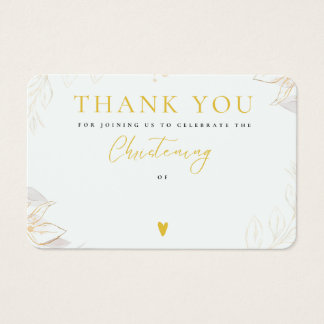 Thank You For Attending Christening Cards