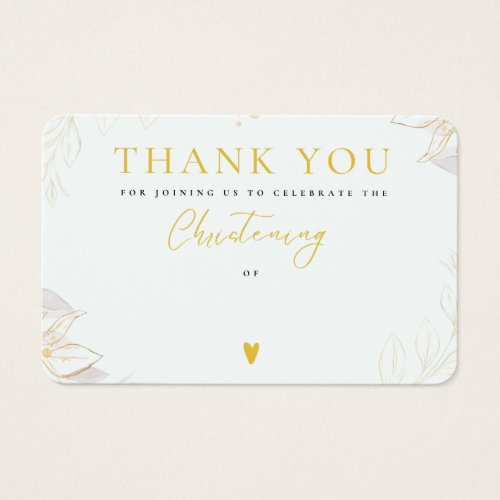 Thank You For Attending Christening Cards