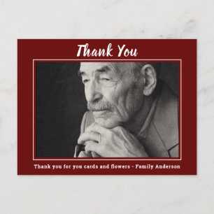 Thank You For Attending Funeral Memorial  Postcard