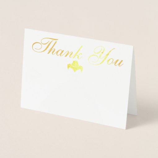 Thank You for attending my bridal shower Foil Card Zazzle