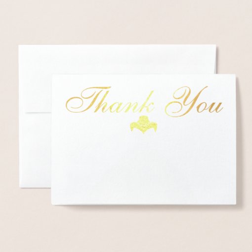 Thank You for attending my bridal shower Foil Card Zazzle