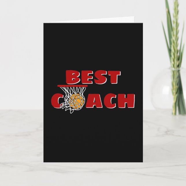 Thank You for Basketball Coach Card (Front)