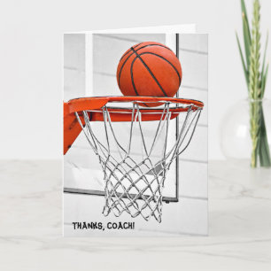 thank you for basketball coach card