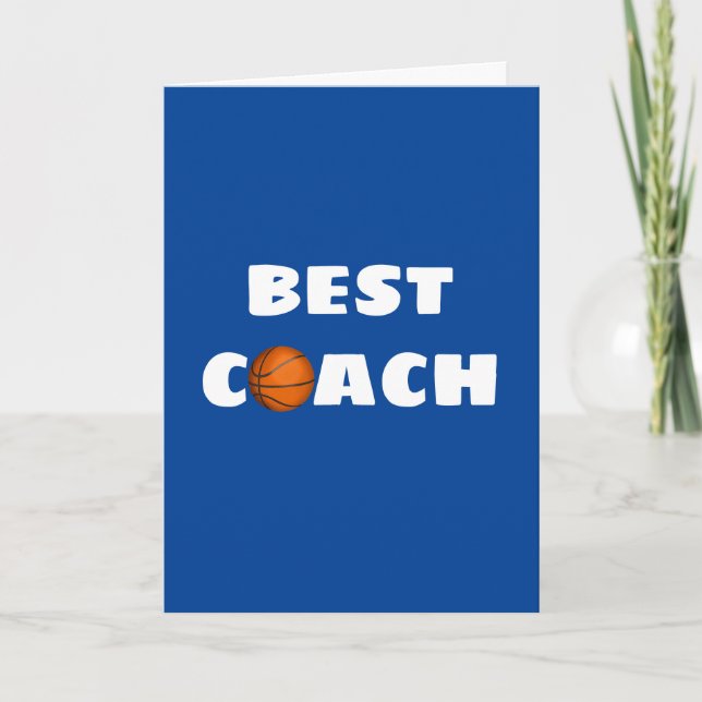 Thank You for Basketball Coach Card (Front)