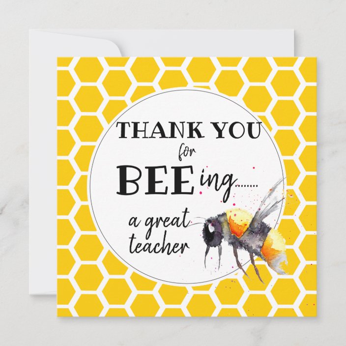 thank you for bee-ing a great teacher gift | Zazzle.com