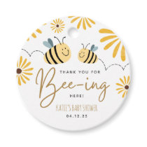 Thank you for bee-ing here Baby Shower Favor Tags