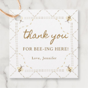 Thank You For Bee-ing Here Bee Thank You Favor Tags