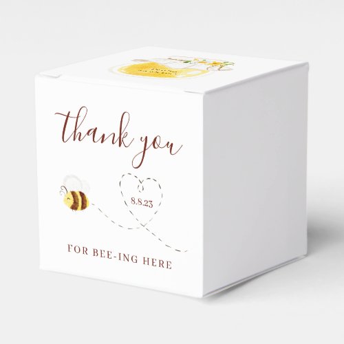 Thank You For Bee_ing Here Favor Box