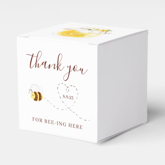 Thank You For Bee-ing Here Favor Box (Front Side)
