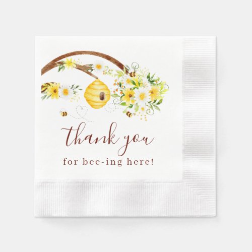 Thank You For Bee_ing Here Napkins
