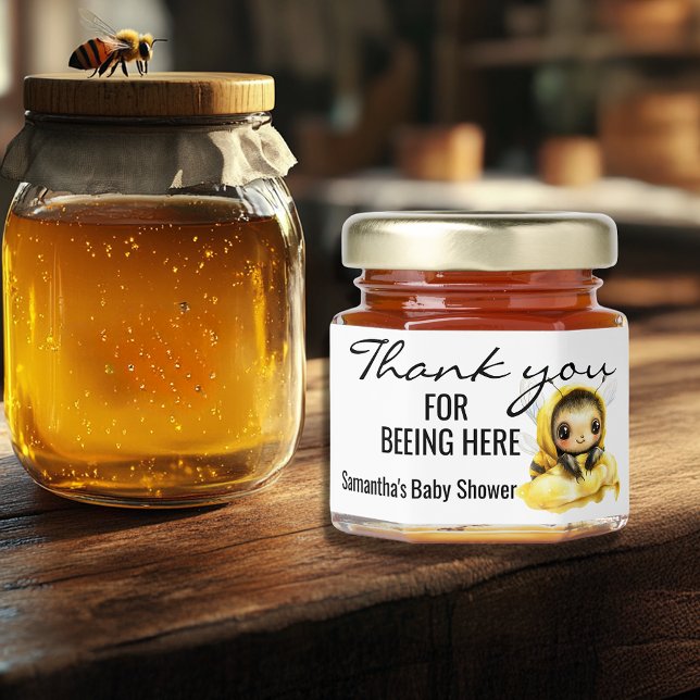 Thank you for Beeing here Baby Shower Honey Jar Favors (Creator Uploaded)