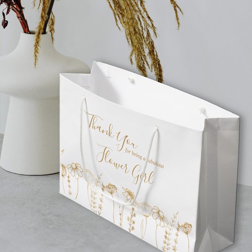 Thank You for being a fabulous Wildflower Sketch Large Gift Bag