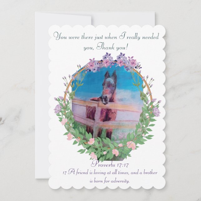 thank you for being a friend scripture holiday card (Front)