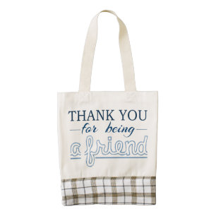 Thank You For Being a Friend Zazzle HEART Tote Bag