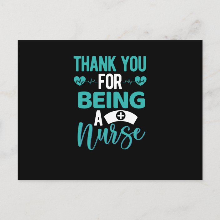 Thank you for being a nurse- nurse appreciation postcard | Zazzle.com