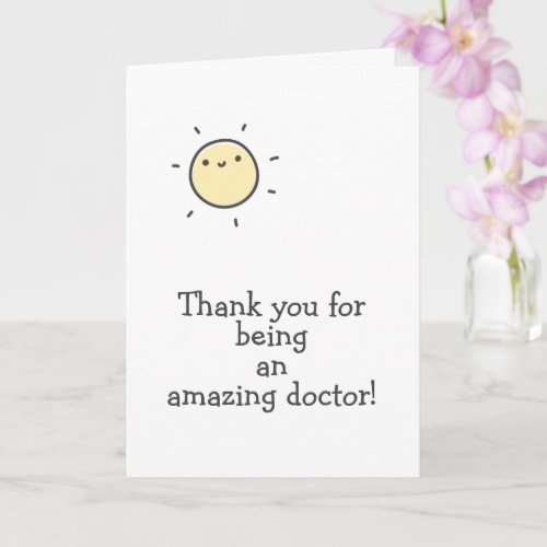 Thank You for Being an Amazing Doctor Card