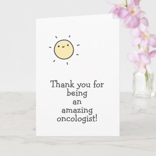 Thank You for Being an Amazing Oncologist Card