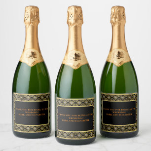 THANK YOU FOR BEING AT THE WEDDING Sparkling Wine  Sparkling Wine Label