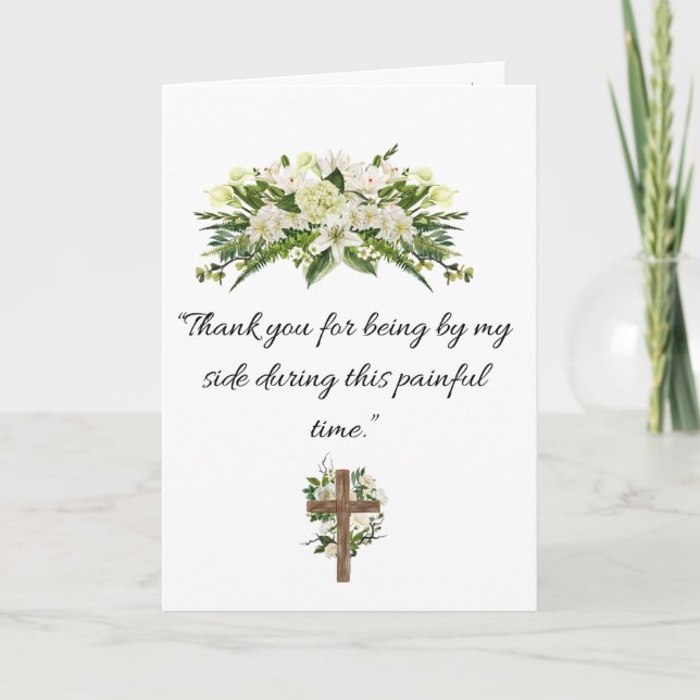Thank You for Being by My Side – Sympathy Card (Front)