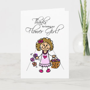 Thank You for Being Flower Girl, Brunette Hair