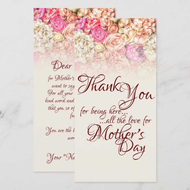 Thank you for being here - Mother's Day (Front/Back)
