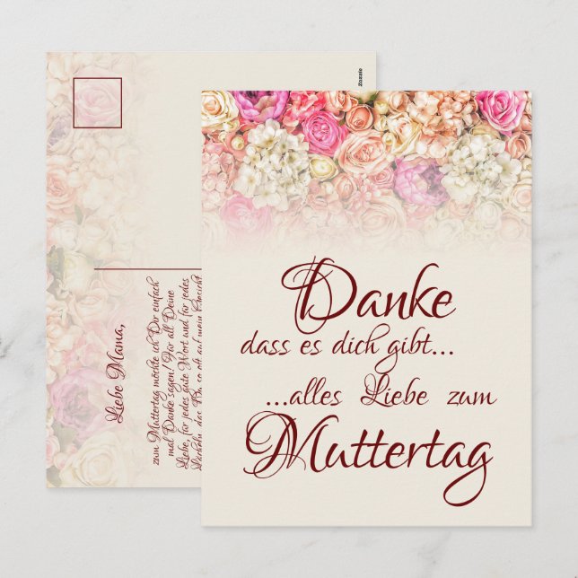 Thank you for being here — Mother's Day Holiday Postcard (Front/Back)