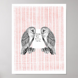 thank you for being here poster