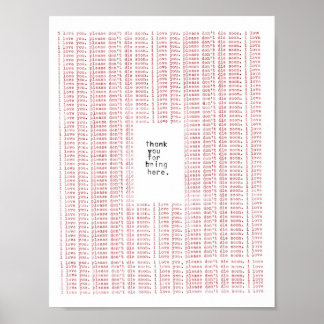 thank you for being here poster