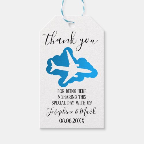 Thank You For Being Here Travel Themed Gift Tag