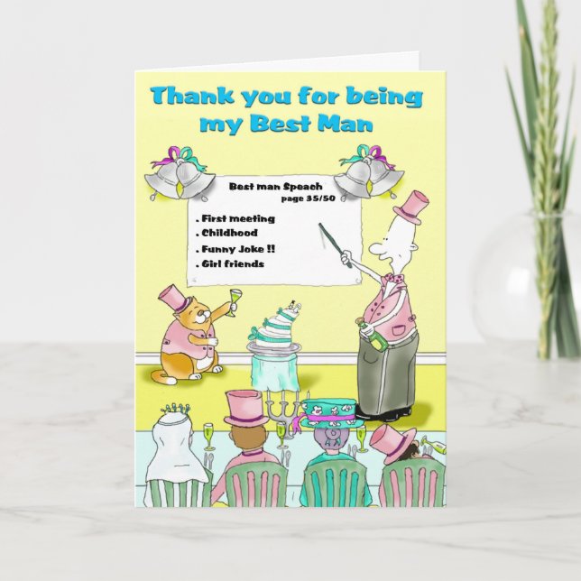 thank you for being my  best man card (Front)
