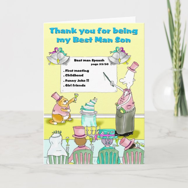 thank you for being my best man son card (Front)