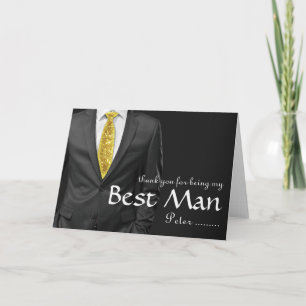 Thank you for being my Best Man Tuxedo Card