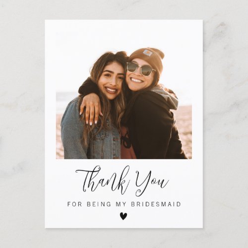 thank you for being my bridesmaid card