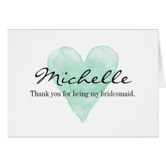 Thank you for being my bridesmaid cards | Add name