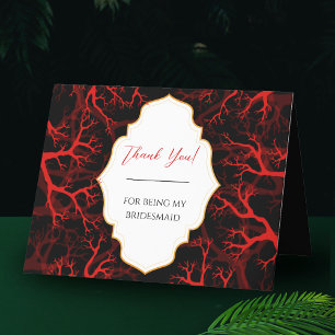 Thank You For Being My Bridesmaid Gothic Wedding Card