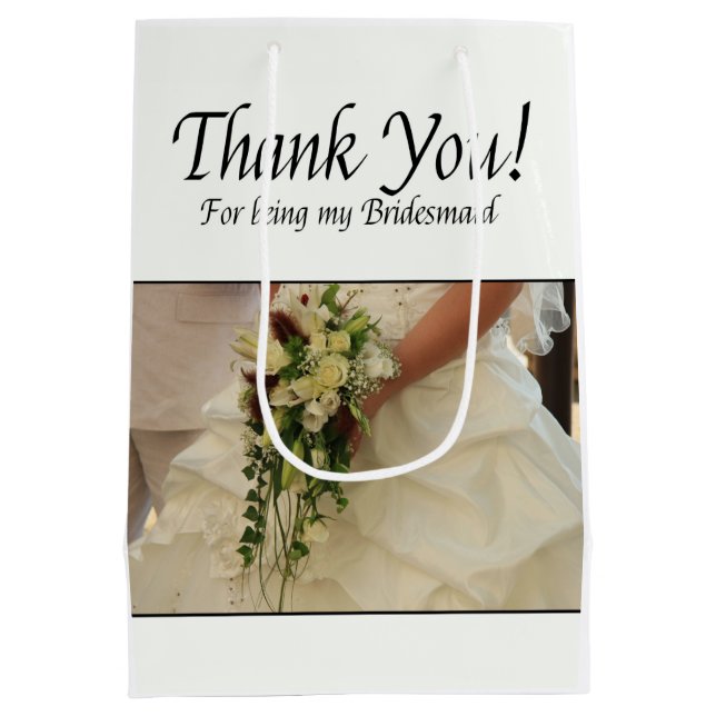 Thank you for being my Bridesmaid Medium Gift Bag (Back)