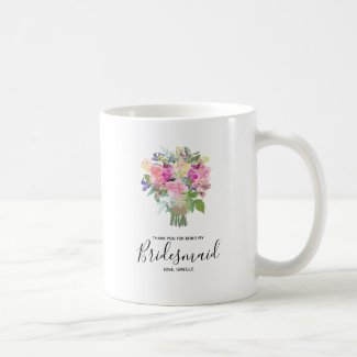 Thank You for Being My Bridesmaid Personalized Coffee Mug