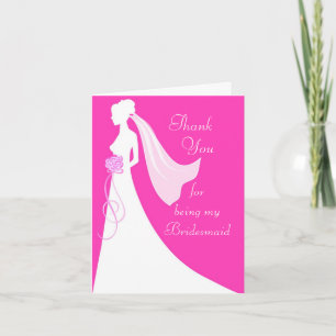 Thank you for being my bridesmaid - Pink Card